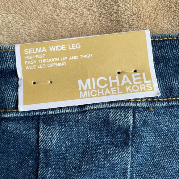 Michael Kors Selma Wide Leg Jeans - Picture 11 of 11